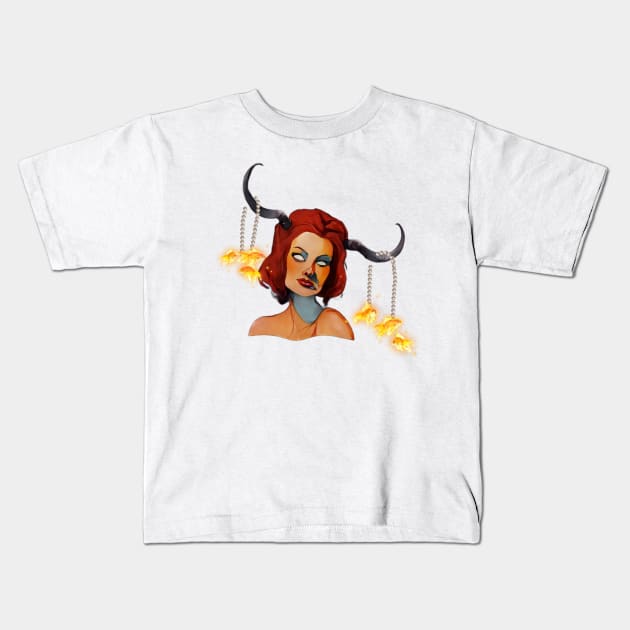 rich witch Kids T-Shirt by reyhanartstudio